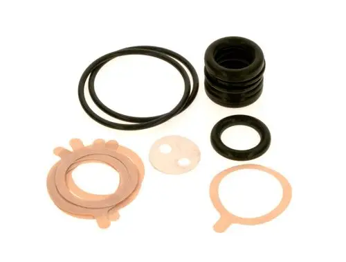 BOSCH Dichtungssatz bestehend aus mehreren O-Ringen und Gummidichtungen in unterschiedlichen Formen und Größen für verschiedene Anwendungen.